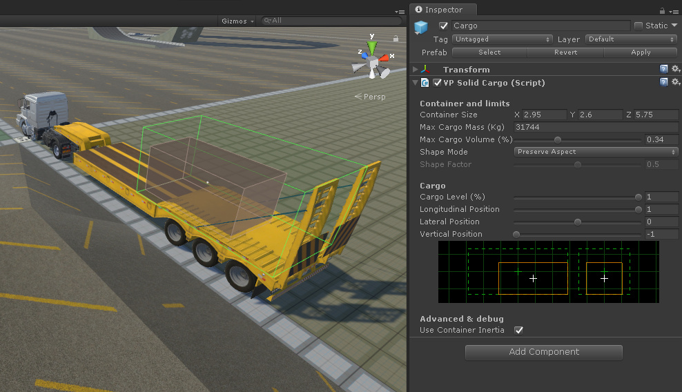 Vehicle Physics Pro - Solid Cargo component