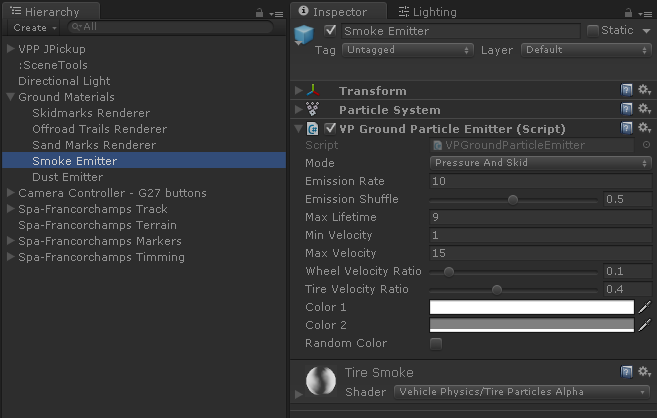 VP Ground Particle Emitter Inspector